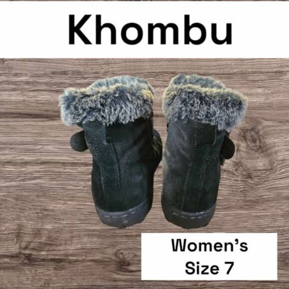Khombu Lindsey Suede Boots Women's Size 7 - Picture 3 of 4